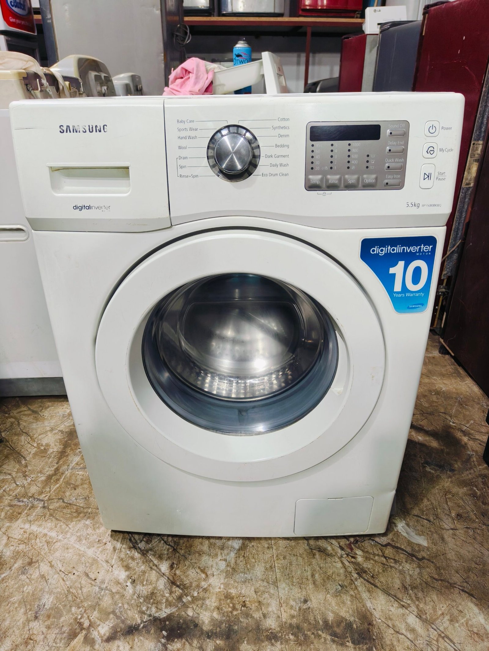 Samsung digital inverter 5.5 kg gently used fully automatic front load washing machine